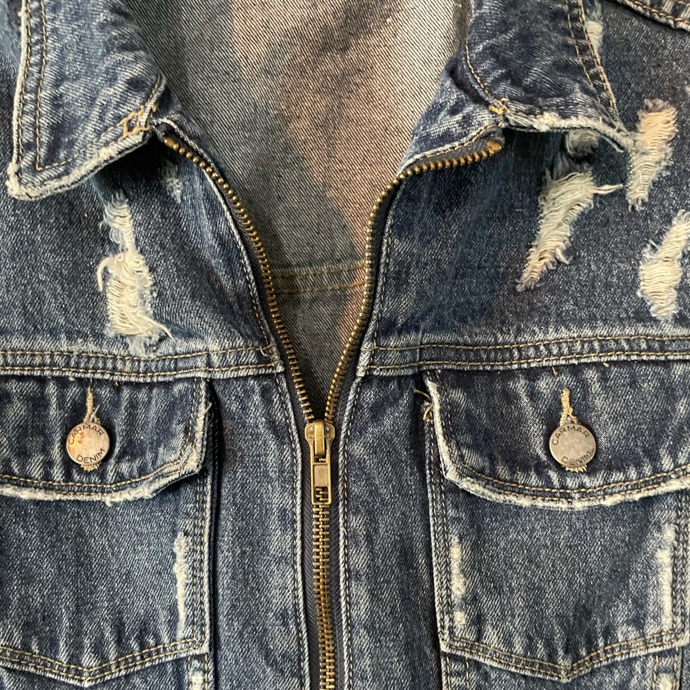 Distressed Denim Jacket - Picture 3 of 6